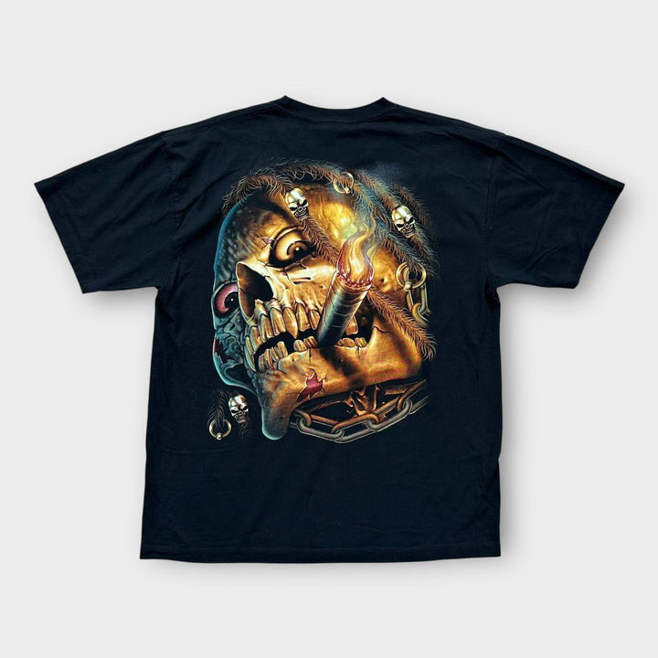 Camiseta com estampa de caveira - XL