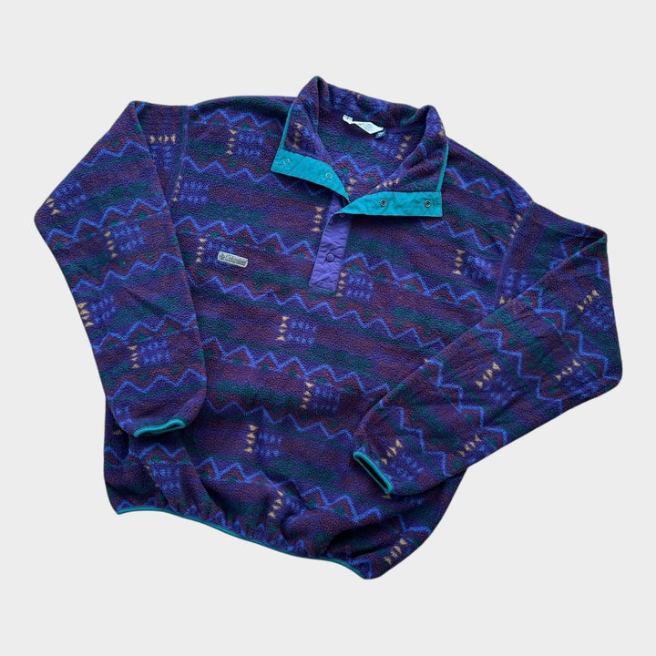 Casaco polar vintage Columbia com padrão descolado - XL
