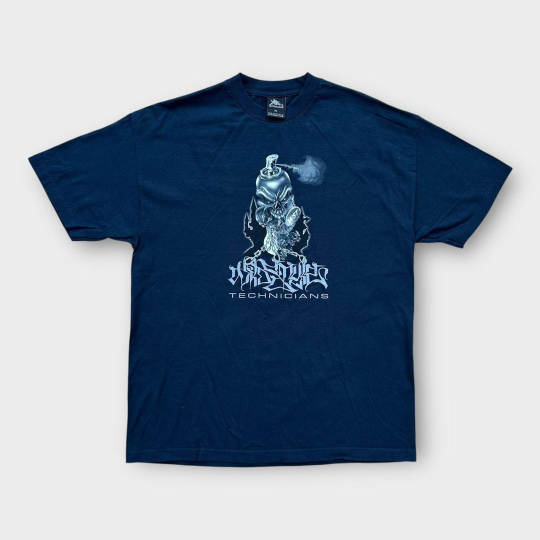 Camiseta com estampa Hip-Hop Technicians estilo selvagem - XL