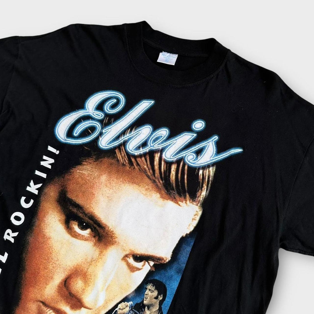 Camiseta vintage Elvis com estampa - XL