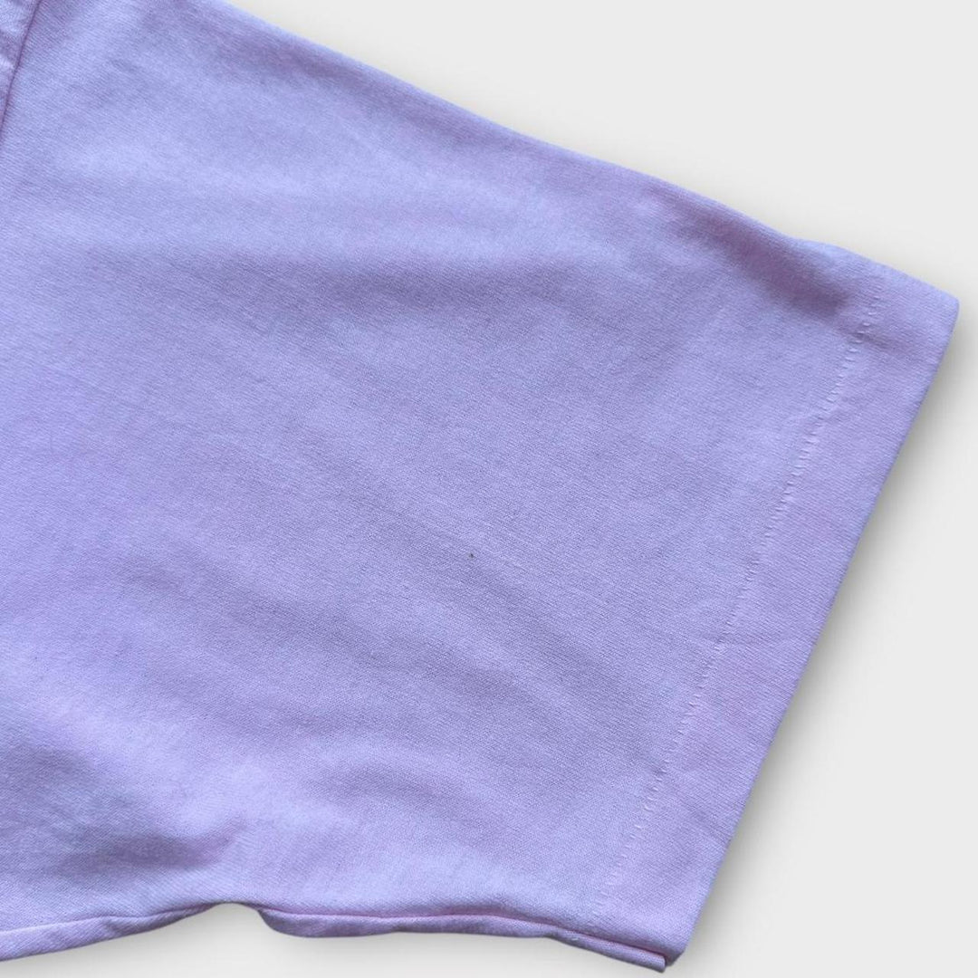 Camiseta vintage em branco com ponto único - XL