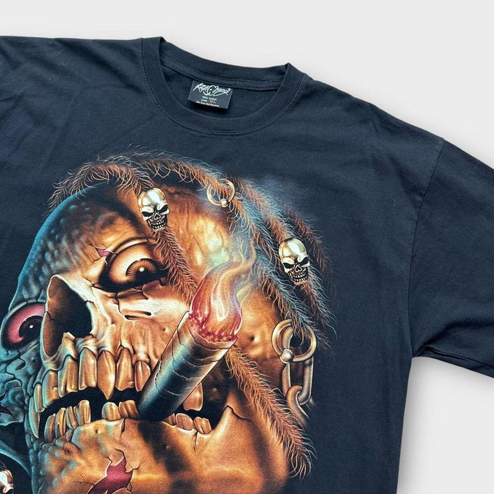 Camiseta com estampa de caveira - XL