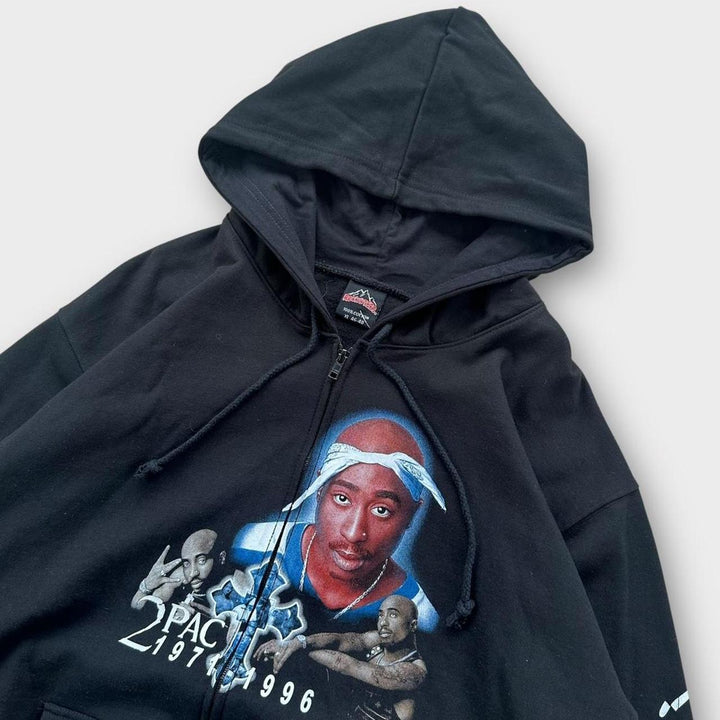 Moletom com capuz gráfico Tupac vintage - XL