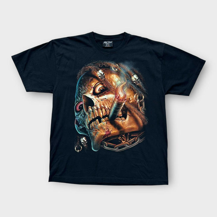 Camiseta com estampa de caveira - XL