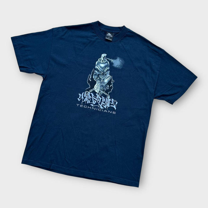 Camiseta com estampa Hip-Hop Technicians estilo selvagem - XL