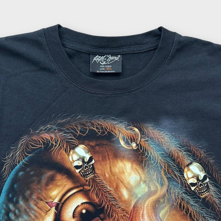 Camiseta com estampa de caveira - XL