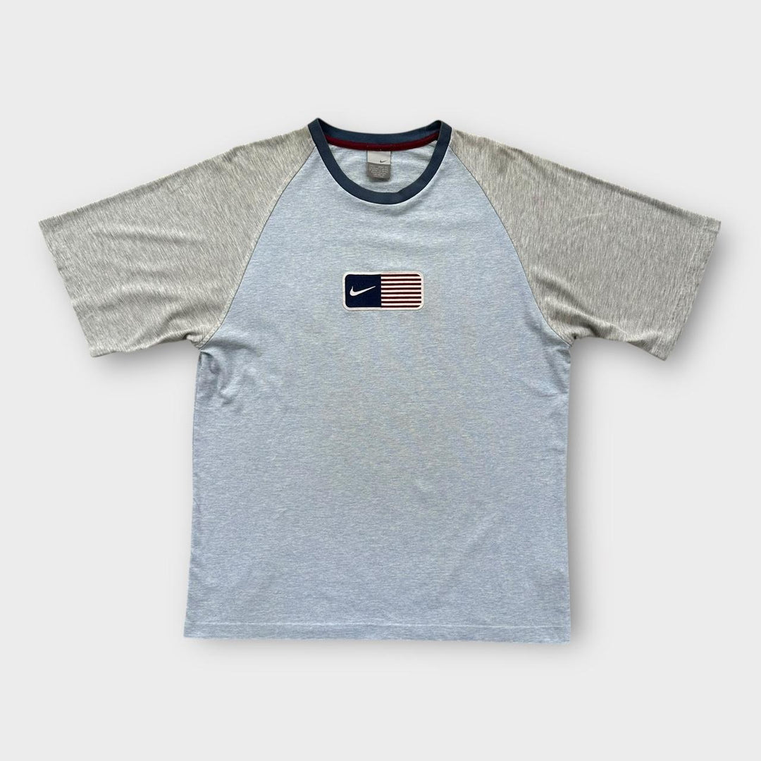 Camiseta Y2K Nike USA com bandeira - grande (cabe como uma XL)