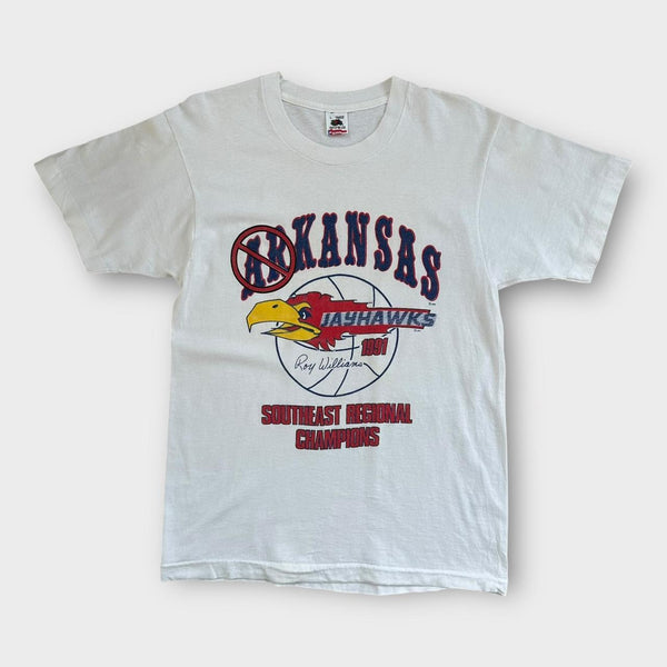 Camiseta estampada de basquete vintage do Kansas - grande