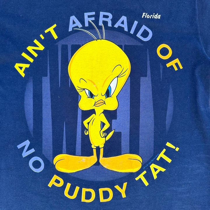 Camiseta vintage de pássaro tweety 1996 - grande