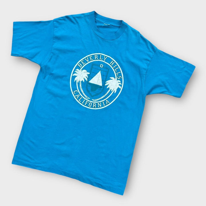 Camiseta vintage com estampa de ponto único - XL