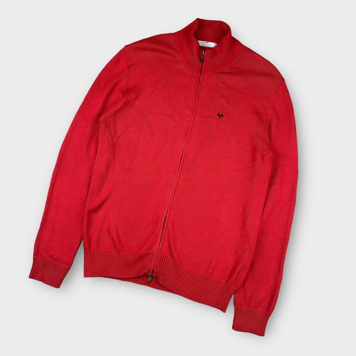 Suéter vintage de malha com zíper Thomas Burberry - XL