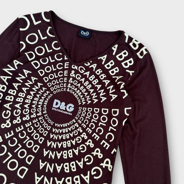 Top D&G Y2K MARROM - grande feminino