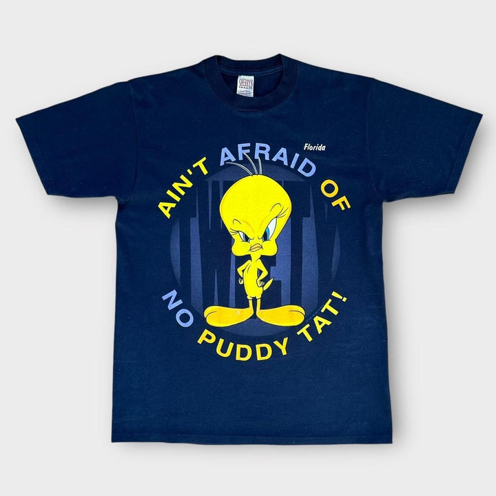 Camiseta vintage de pássaro tweety 1996 - grande