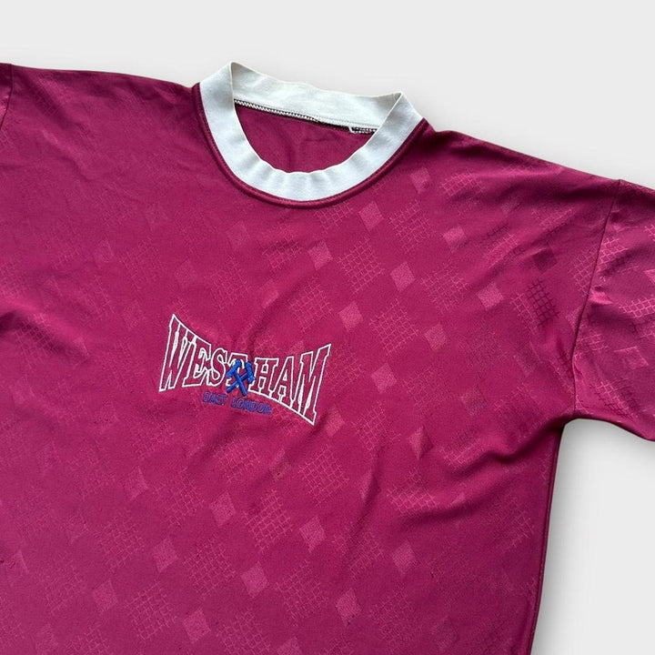 Camisa de futebol vintage do West Ham - grande