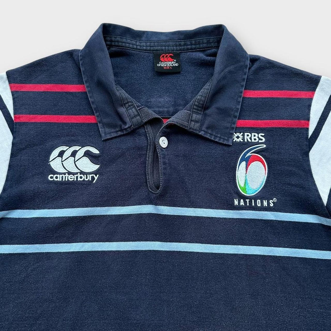 Top de rugby Canterbury Six Nations – infantil grande (cabe como um pequeno)