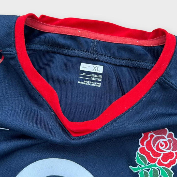 Top de rugby da Inglaterra - crianças 13/15 (cabe como um pequeno)