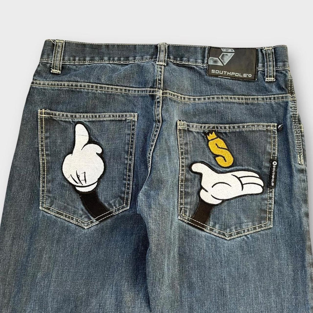 Calça jeans larga hip hop Southpole - 34 polegadas