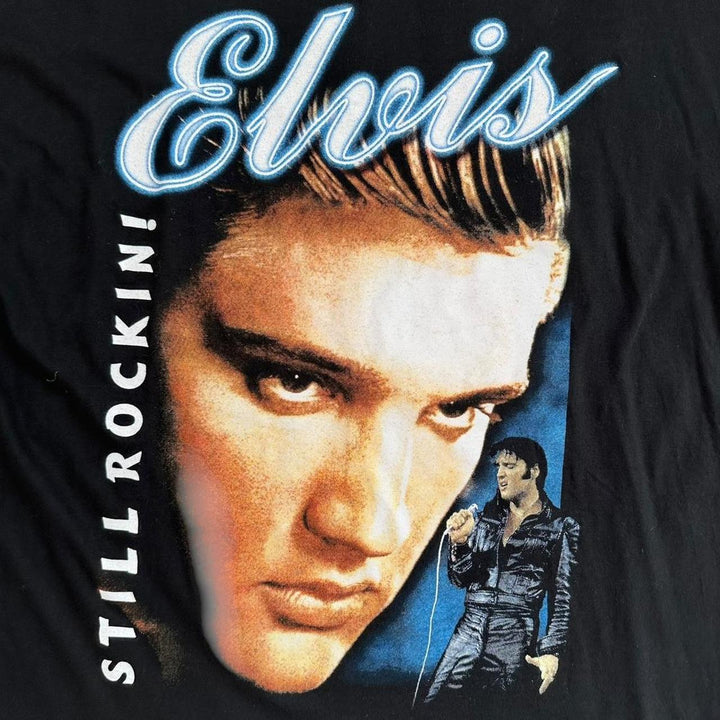 Camiseta vintage Elvis com estampa - XL
