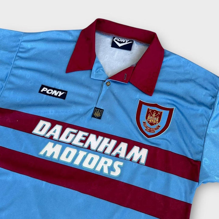 Camisa de futebol vintage do West Ham - grande