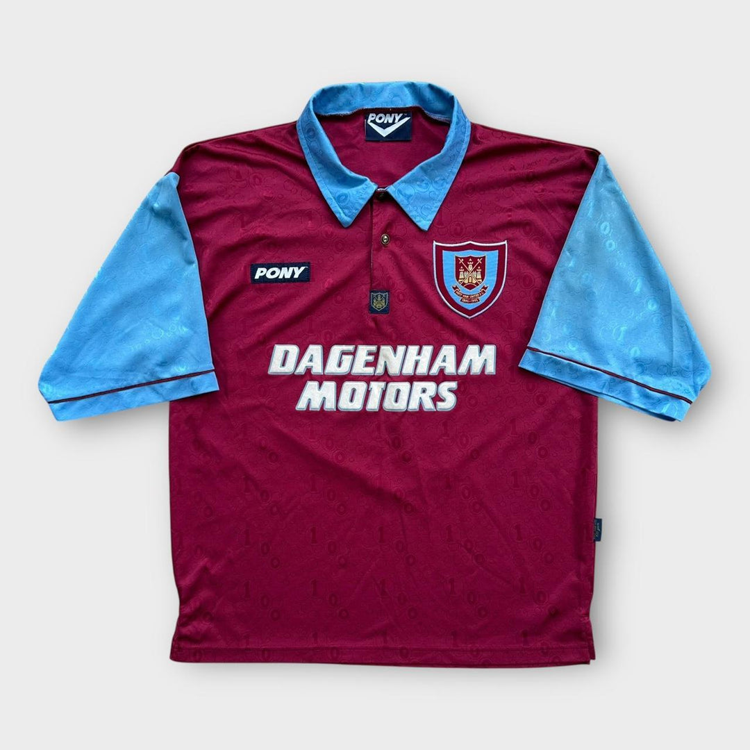 Camisa de futebol vintage do West Ham - grande (folgada)