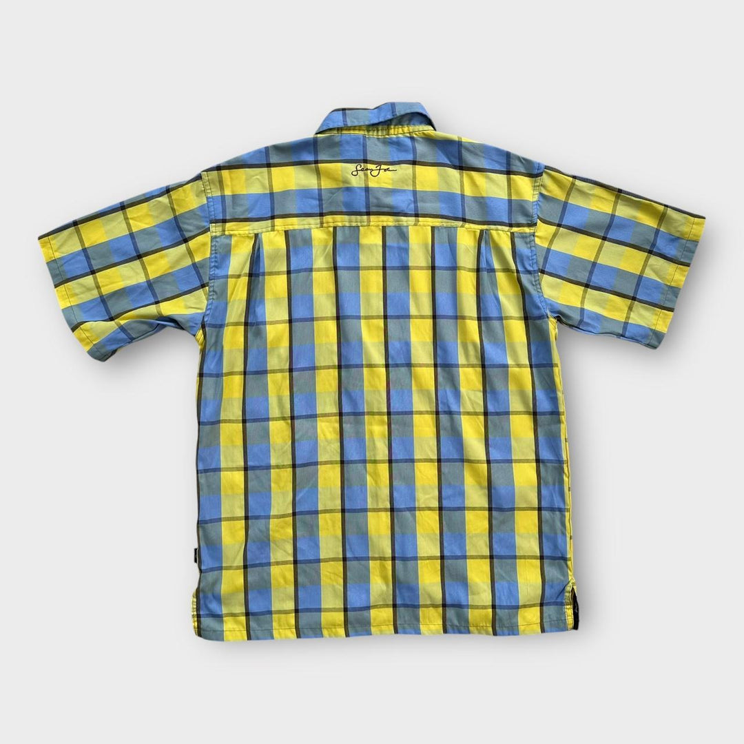 Camisa vintage de manga curta Sean John - grande (cabe como uma folgada XL)