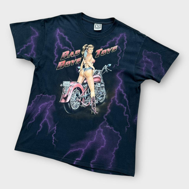 Camiseta com estampa Harley de ponto único - grande