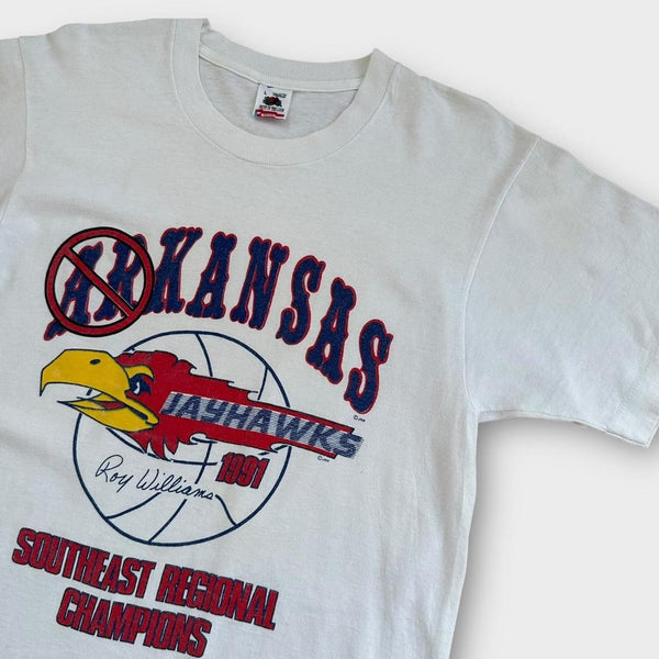 Camiseta estampada de basquete vintage do Kansas - grande