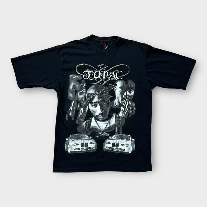 Camiseta gráfica Y2K Tupac – grande (cabe como uma longa XL)