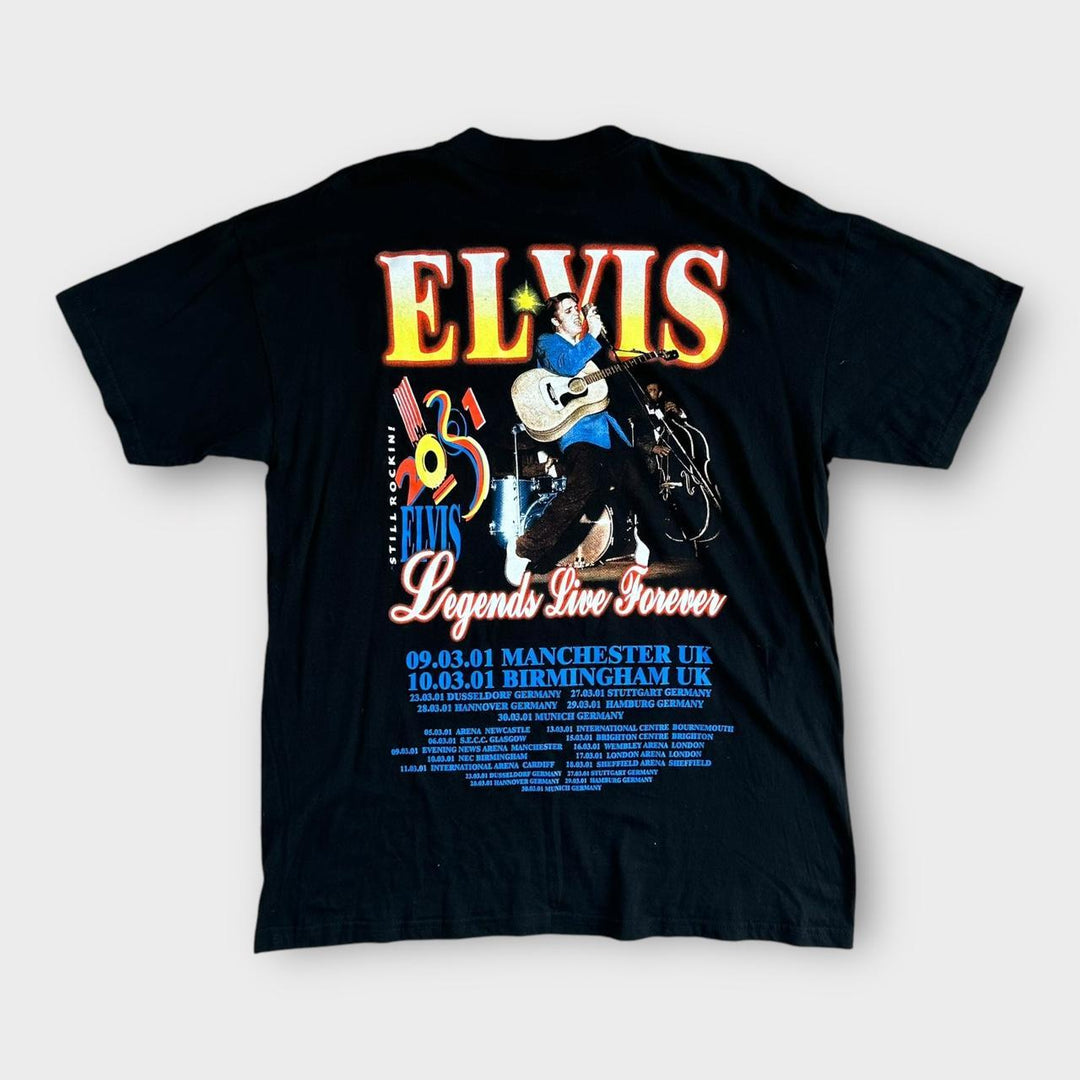 Camiseta vintage Elvis com estampa - XL