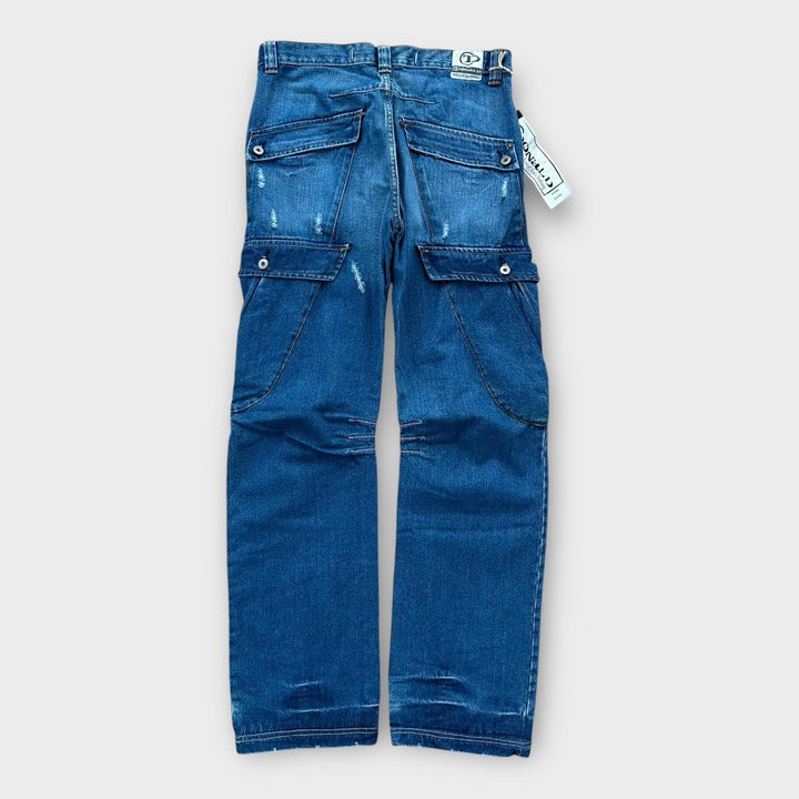 Calça jeans vintage Y2K com perna larga - cintura 32