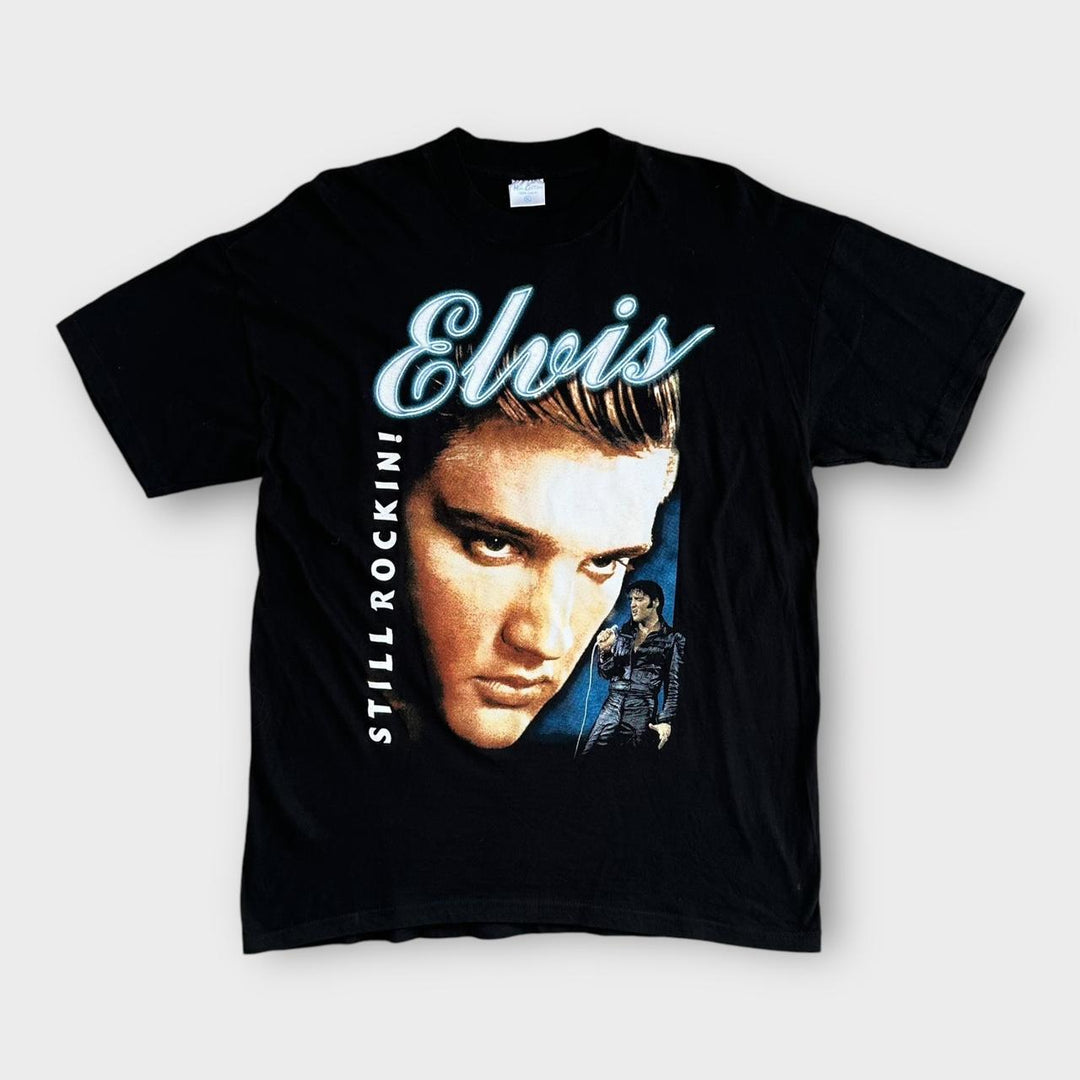 Camiseta vintage Elvis com estampa - XL