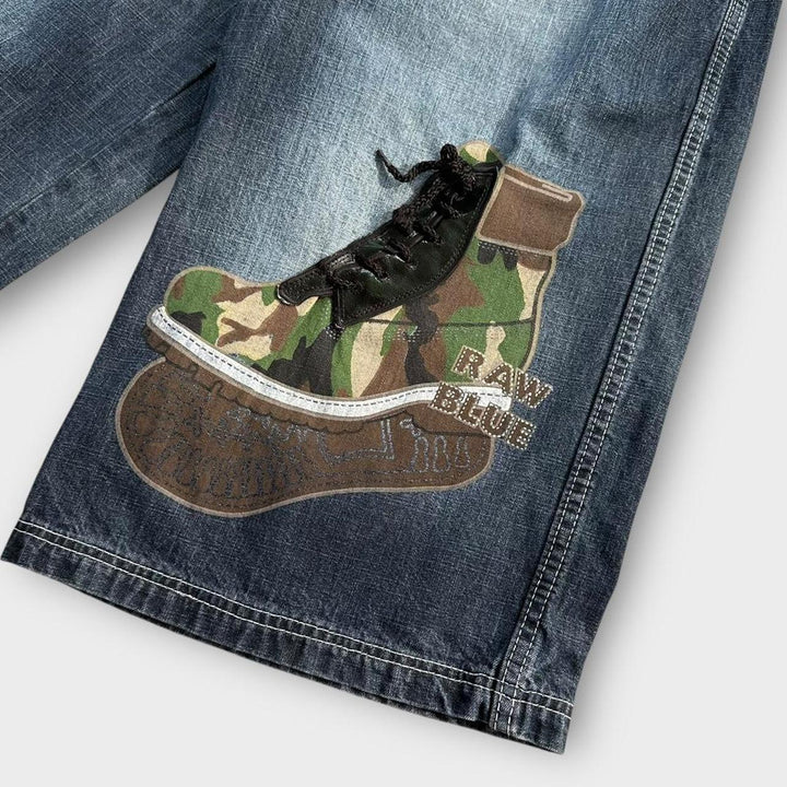 Calça jeans Y2K Raw azul - cintura 34