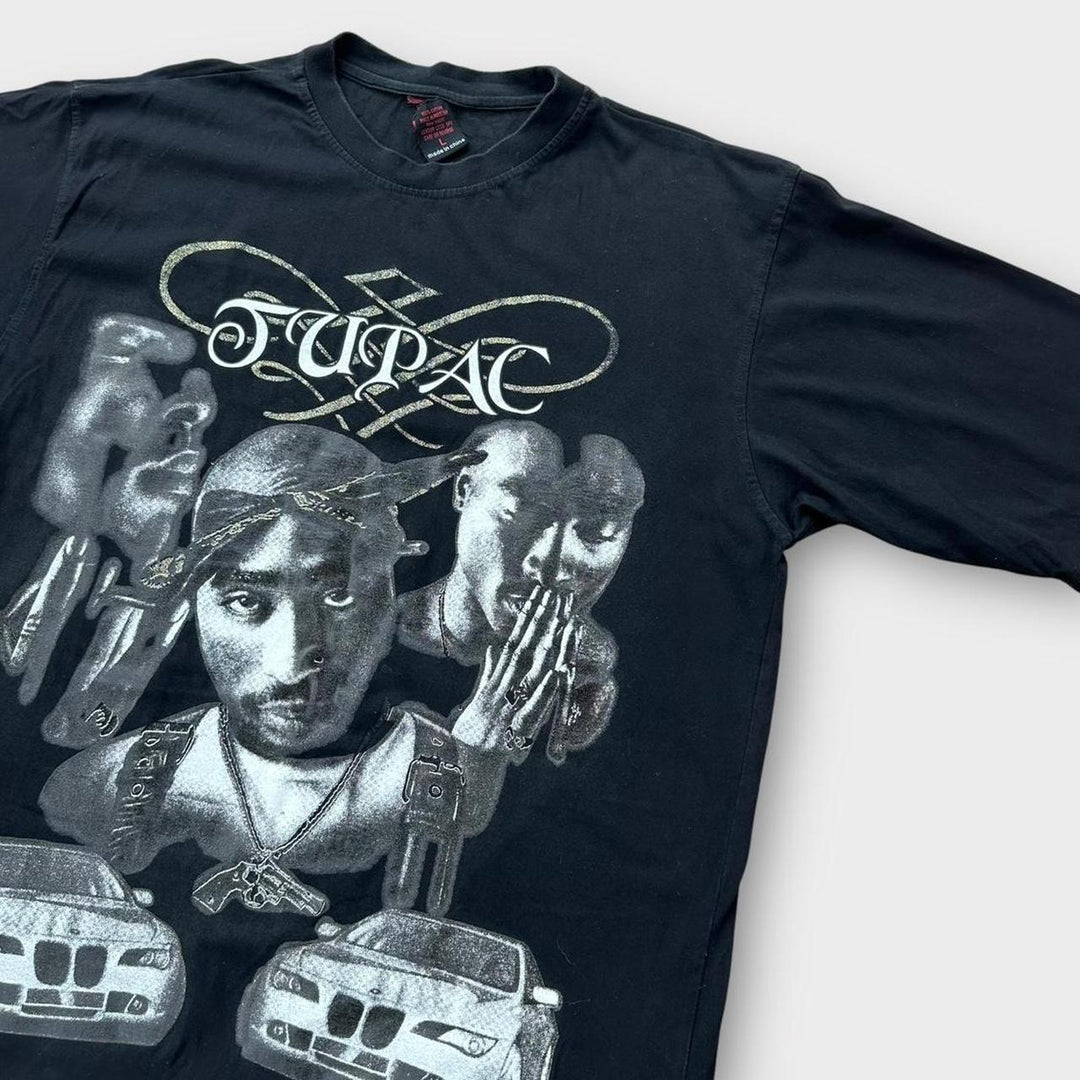 Camiseta gráfica Y2K Tupac – grande (cabe como uma longa XL)