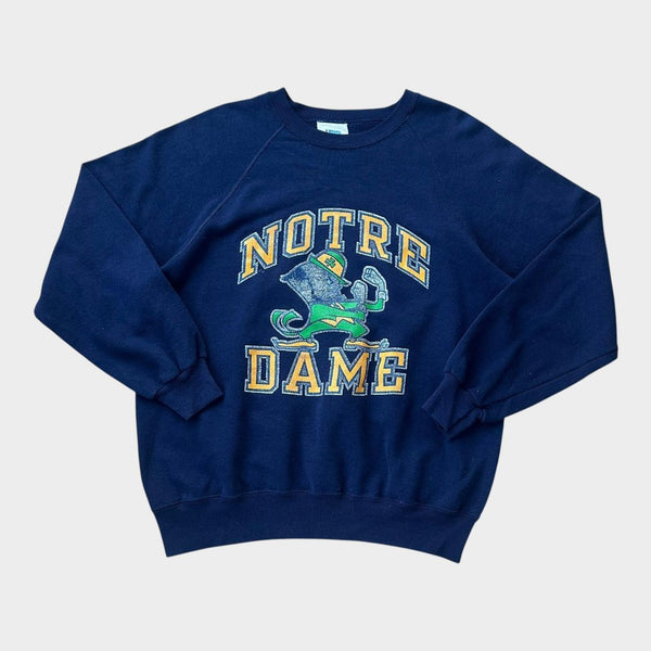 Moletom campeão Notre Dame vintage dos anos 80 - XL