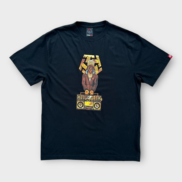 Camiseta com estampa tribal hip-hop Y2K - XL