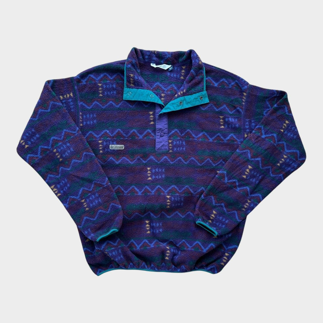 Casaco polar vintage Columbia com padrão descolado - XL