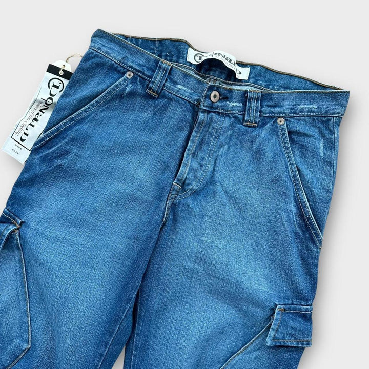 Calça jeans vintage Y2K com perna larga - cintura 32