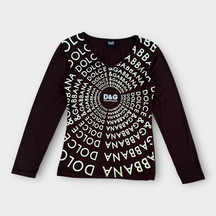 Top D&G Y2K MARROM - grande feminino