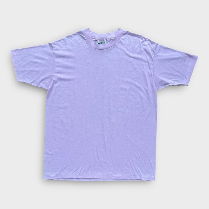 Camiseta vintage em branco com ponto único - XL