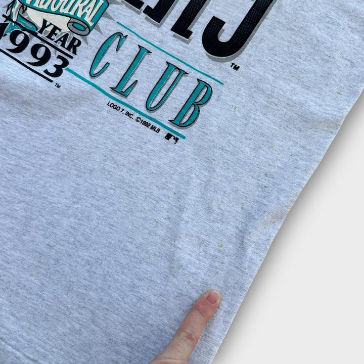 Camiseta vintage Florida Marlins com estampa - XL