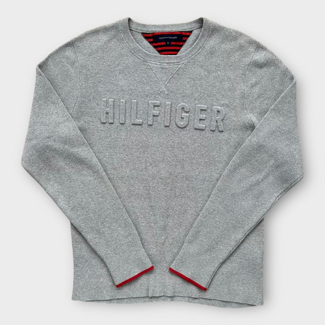 Tommy Hilfiger Suéter de tricô soletrado - médio