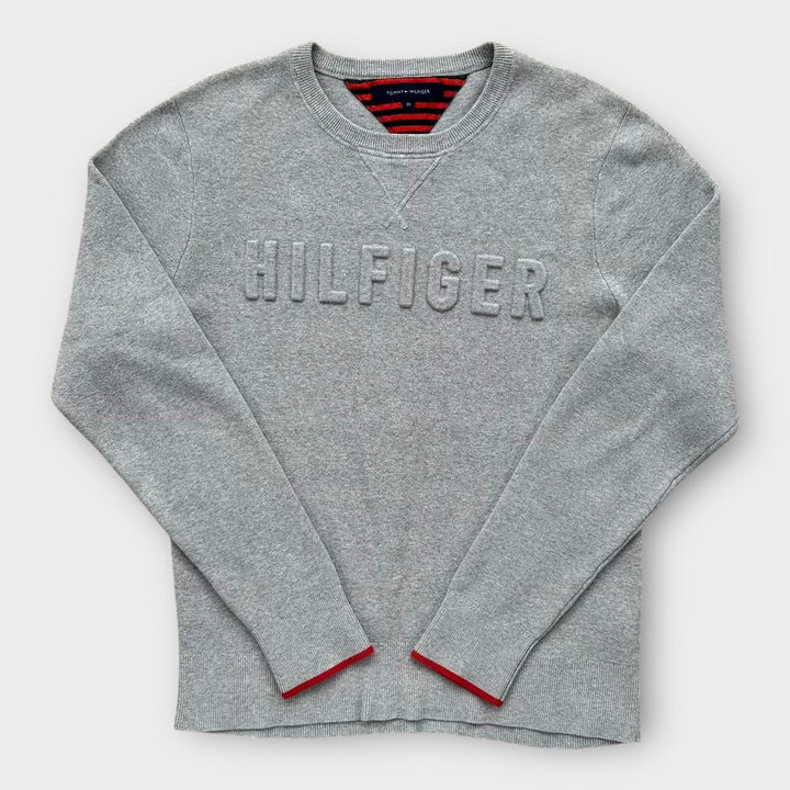 Tommy Hilfiger Suéter de tricô soletrado - médio