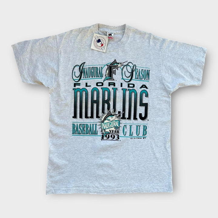 Camiseta vintage Florida Marlins com estampa - XL