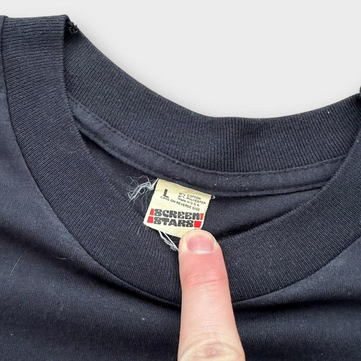 Camiseta com estampa de selo americano de ponto único - grande