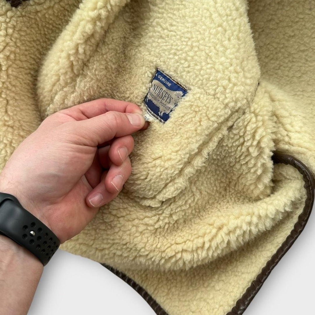 Jaqueta vintage de pele de carneiro - média