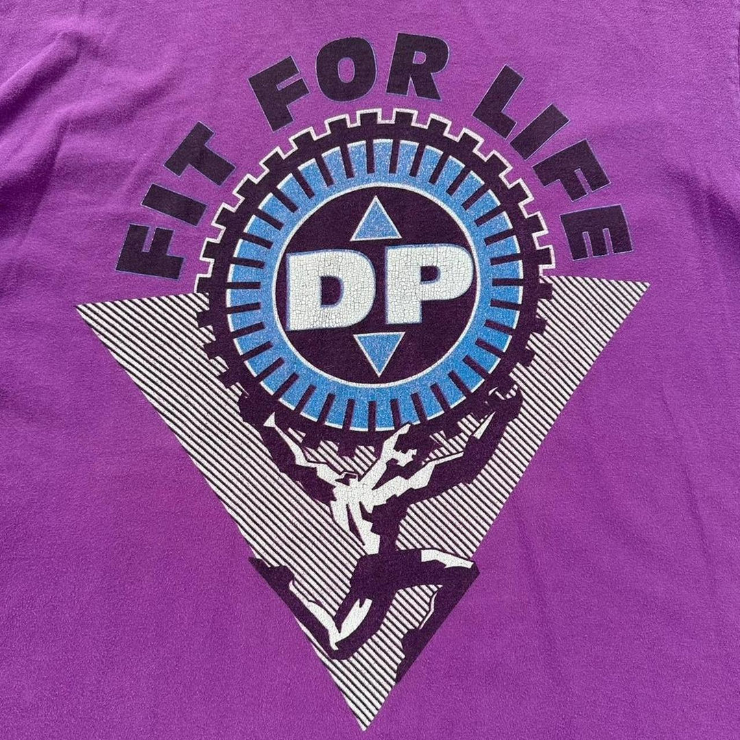 Camiseta vintage com estampa de ginástica - XXL