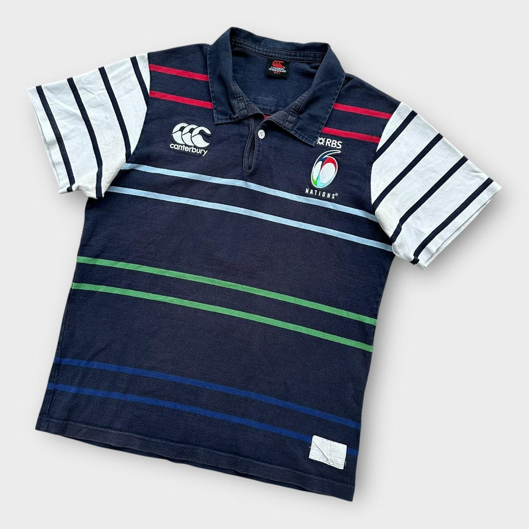 Top de rugby Canterbury Six Nations – infantil grande (cabe como um pequeno)