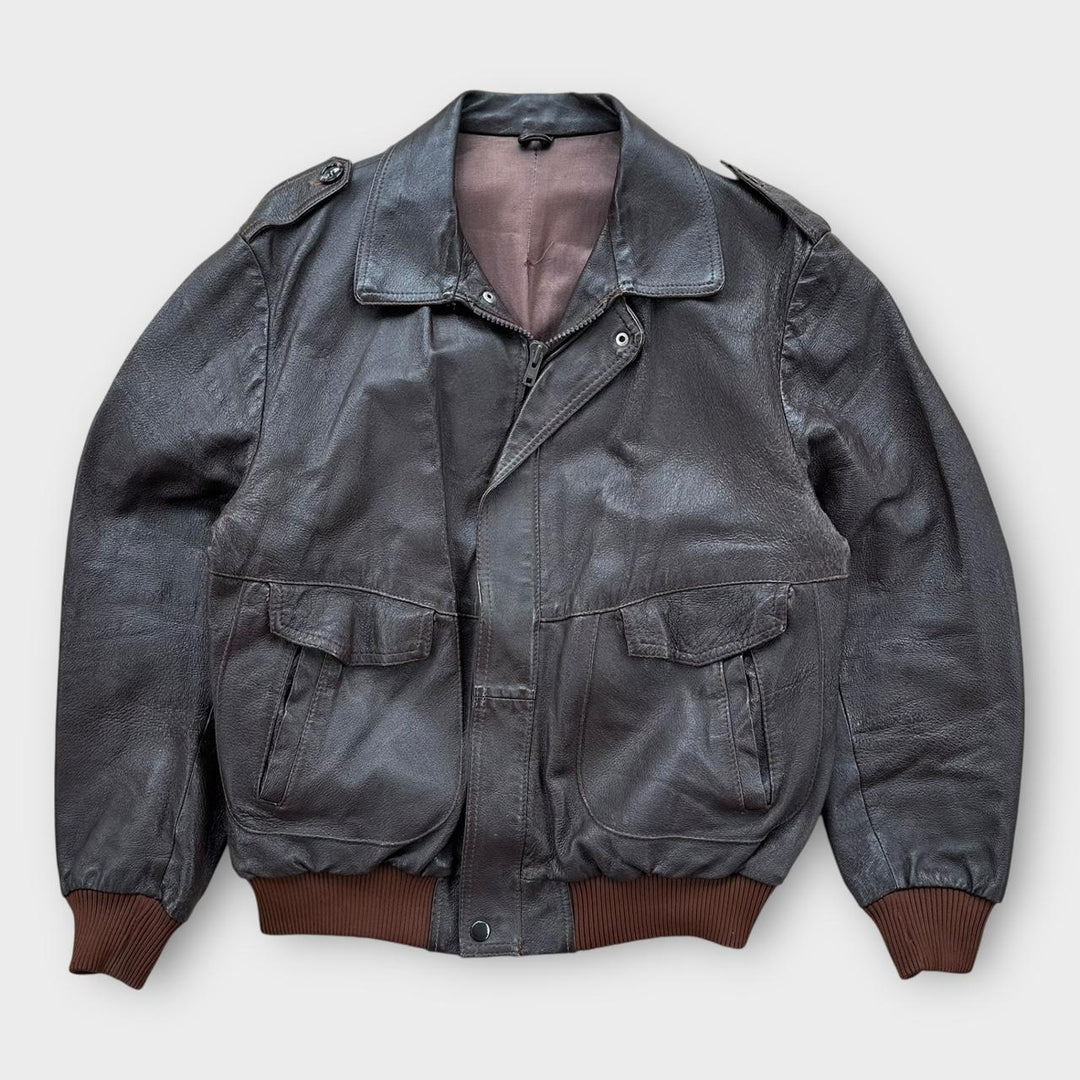 Jaqueta de couro vintage - grande