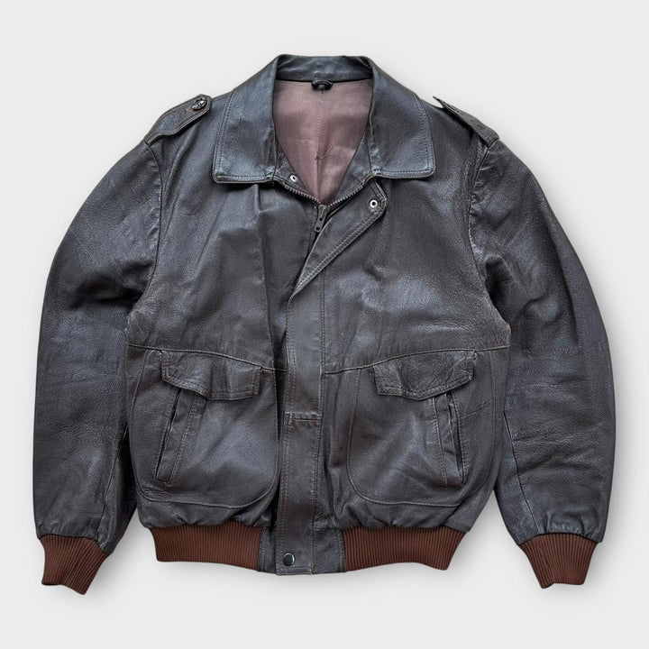 Jaqueta de couro vintage - grande