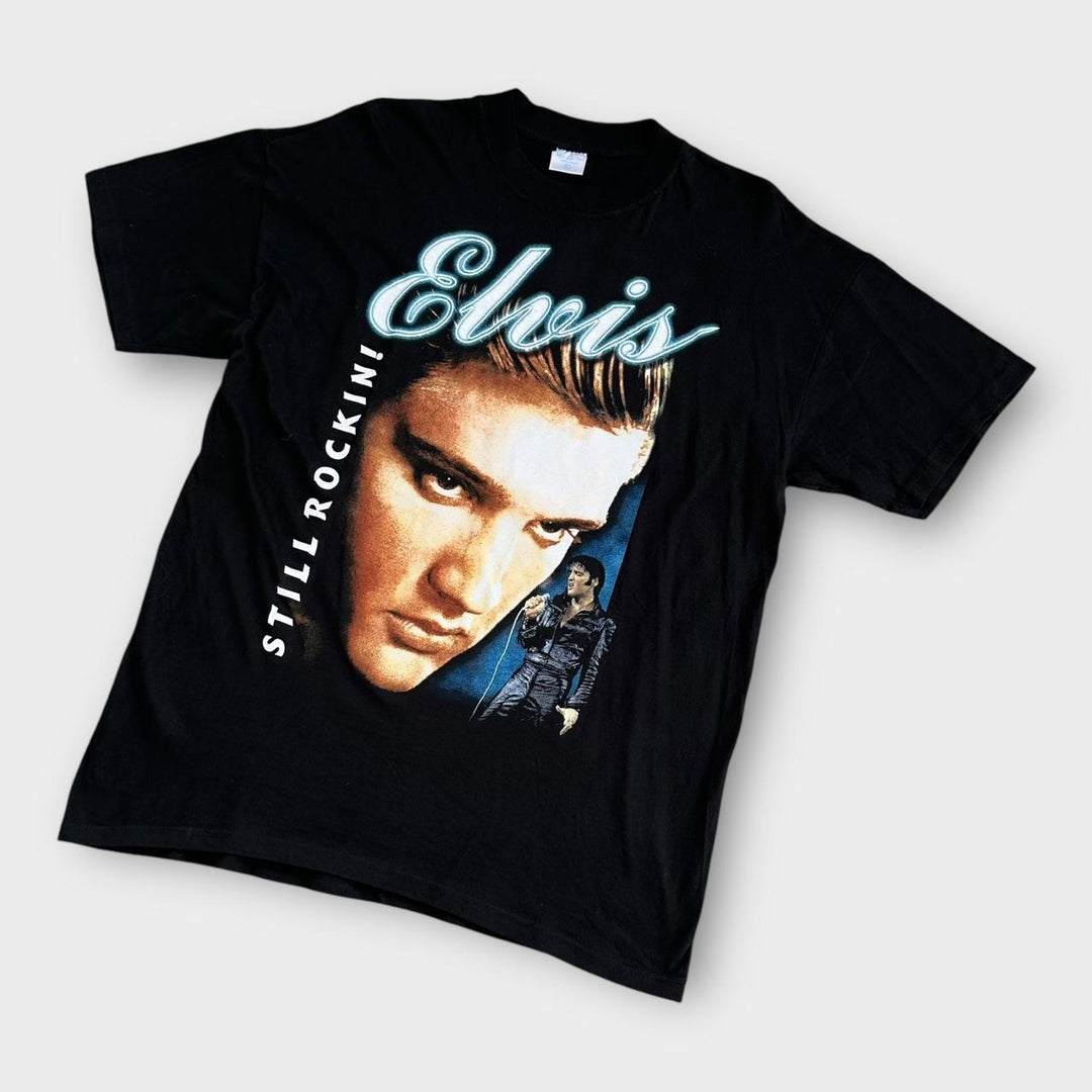 Camiseta vintage Elvis com estampa - XL